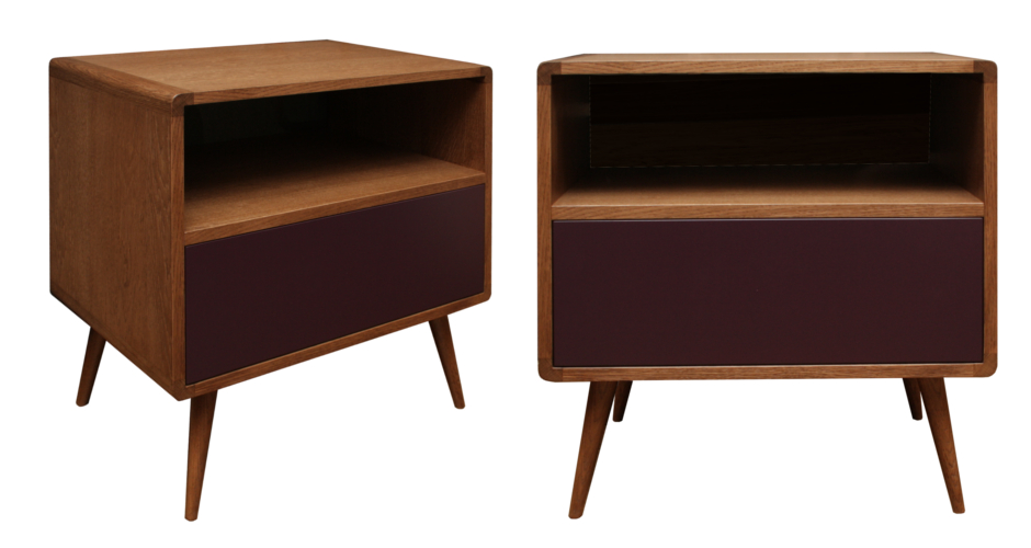 Pickled chesnut retro bedside table